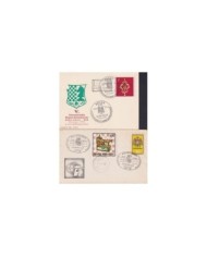 F-EX1917 ALEMANIA GERMANY DDR 10 SPECIAL CANCEL CHESS AJEDREZ.
