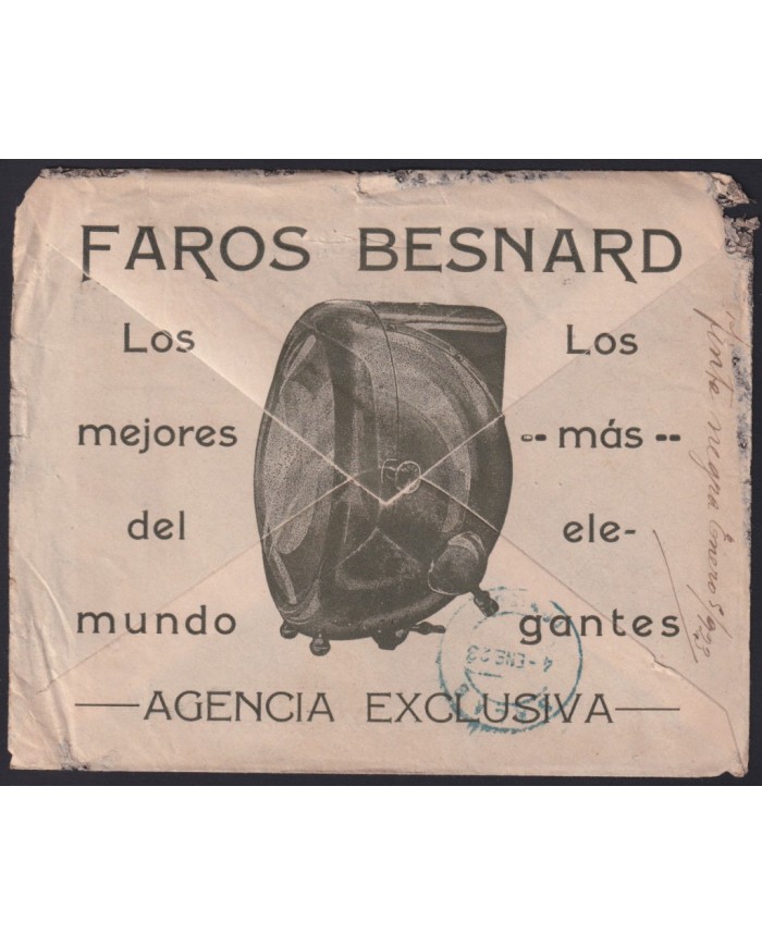 F-EX41017 ESPAÑA SPAIN ADVERTISING SOBRE COMERCIAL IMPRESOS 1924 MESTRE MADRID AUTOMOVIL AUTO.