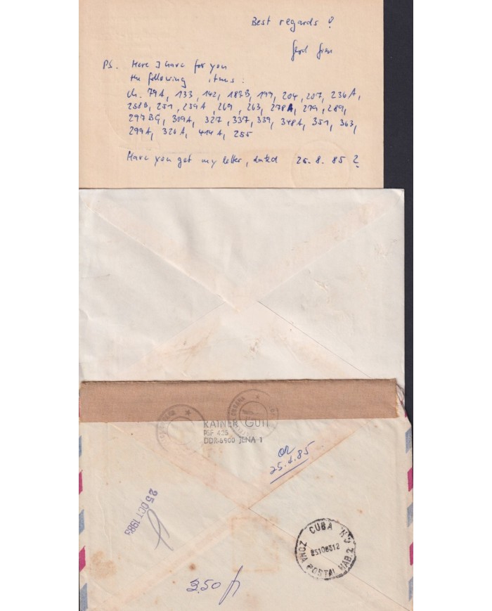 F-EX1920 ALEMANIA GERMANY DDR 10 SPECIAL CANCEL CHESS AJEDREZ.
