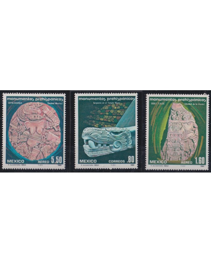 F-EX41087 MEXICO MNH 1980 PREHISPANIC ARCHEOLOGY ARTEFACTS.
