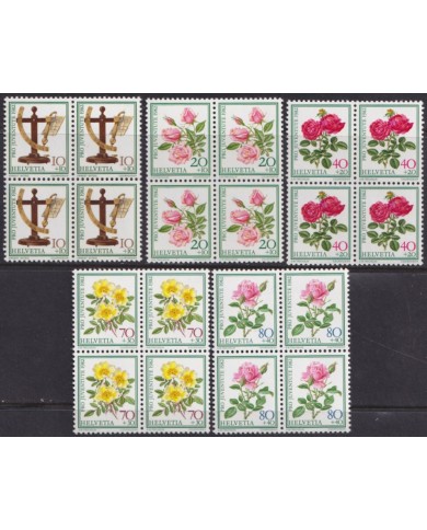 F-EX40820 SWITZERLAND MNH 1982 PRO JUVENTUTE FLOWER FLORES BLOCK 4.