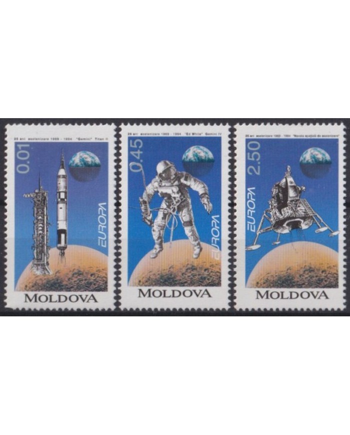 F-EX40825 MOLDOVA MOLDAVIA MNH 1994 SPACE COSMOS SATELLITE ROCKET.