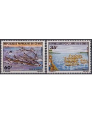 F-EX40850 CONGO MNH 1977 RACE OF PIRAGUES CANOES SHIP.