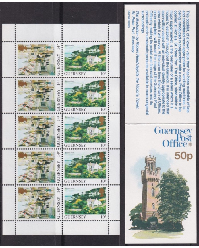F-EX40455 GUERNSEY ENGLAND UK MNH 1988 LANDSCAPE BELVOIR-HERM ST PETER PORT.