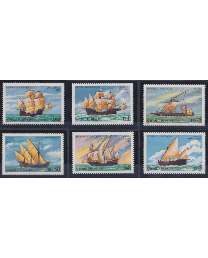 F-EX41117 SAO TOME I PRINCIPE 1980 MNH HISTORIC SHIP BARCOS.