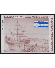 F-EX41122 HONDURAS 1988 MNH MARITIME COLONIAL MAIL SHIP BARCOS.