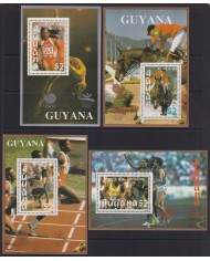 F-EX29768 GUYANA MNH 1988 SEOUL OLYMPIC GAMES TO BARCELONA ATHLETISM.