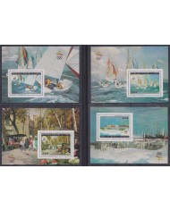 F-EX29865 CONGO MNH 1990 OLYMPIC GAMES BARCELONA RAMBLA SHIP LIMITED EDITION.