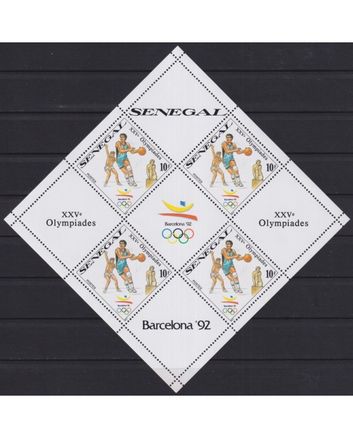F-EX30280 SENEGAL MNH 1989 OLYMPIC GAMES BARCELONA LIMITED EDITION SPECIAL SHEET.