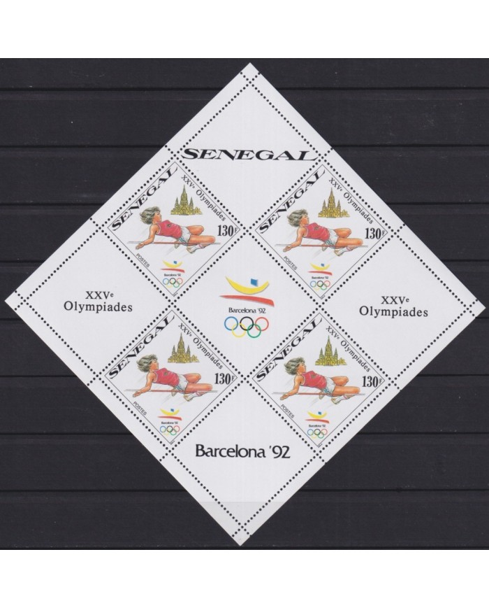 F-EX30280 SENEGAL MNH 1989 OLYMPIC GAMES BARCELONA LIMITED EDITION SPECIAL SHEET.