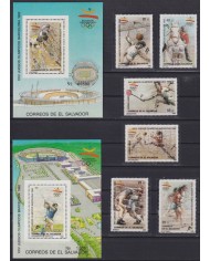 F-EX30287 EL SALVADOR MNH 1989 OLYMPIC BARCELONA LIMITED EDITION SPECIAL SHEET.