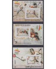 F-EX32731 EL SALVADOR MNH 1989 OLYMPIC GAMES BARCELONA PERFORATED BLOCK.