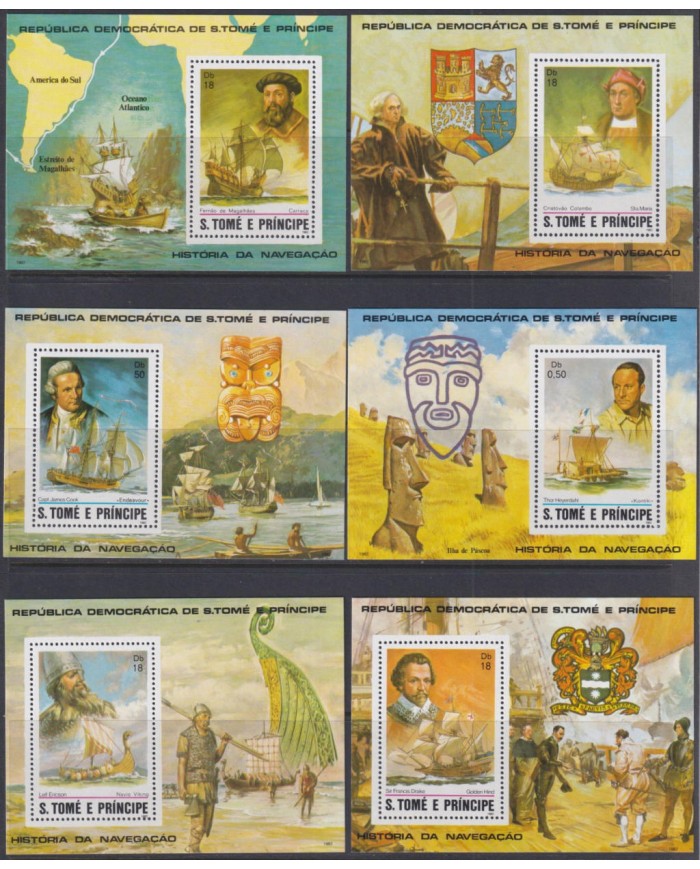 F-EX37008 SAO TOME I PRINCIPE 1982 MNH NAVEGATION DISCOVERY COLUMBUS SHIP VIKING.