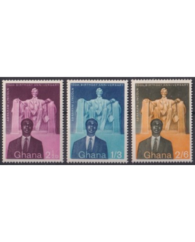 F-EX41153 GHANA MNH 1959 PRESIDENT MONUMENT ABRAHAM LINCOLN.