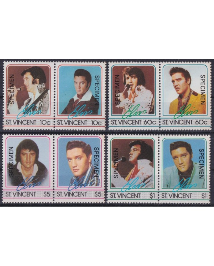 F-EX41179 ST VINCENT 1985 MNH ELVIS PRESLEY ROCK MUSIC SPECIMEN.