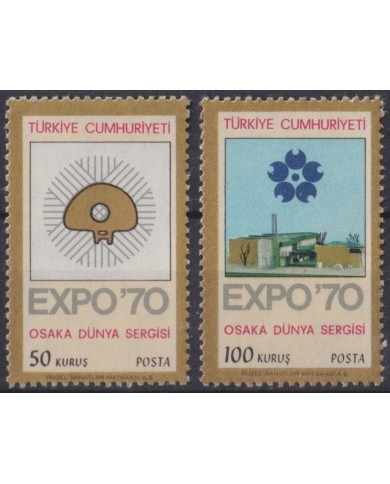 F-EX41189 TURKEY TURQUIA MNH 1970 WORLD FAIR OSAKA JAPAN NIPPON ART PAVILION.