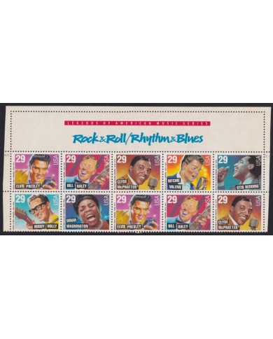 F-EX40578 US USA MNH 1993 ROCK & ROLL RHYTHM & BLUE SINGER ELVIS PRESLEY.