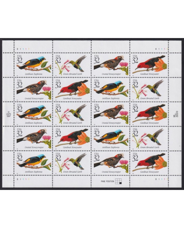 F-EX41335 US USA MNH 1998 AMERICAN BIRD AVES PAJAROS.