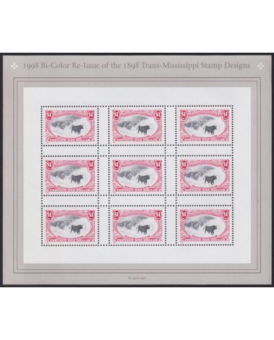 F-EX41336 US USA MNH 1998 TRANS-MISSISSIPPI ISSUE BULLS.