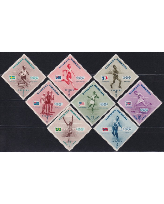 F-EX40579 DOMINICANA REP 1957 MLH OLYMPIC GAMES.
