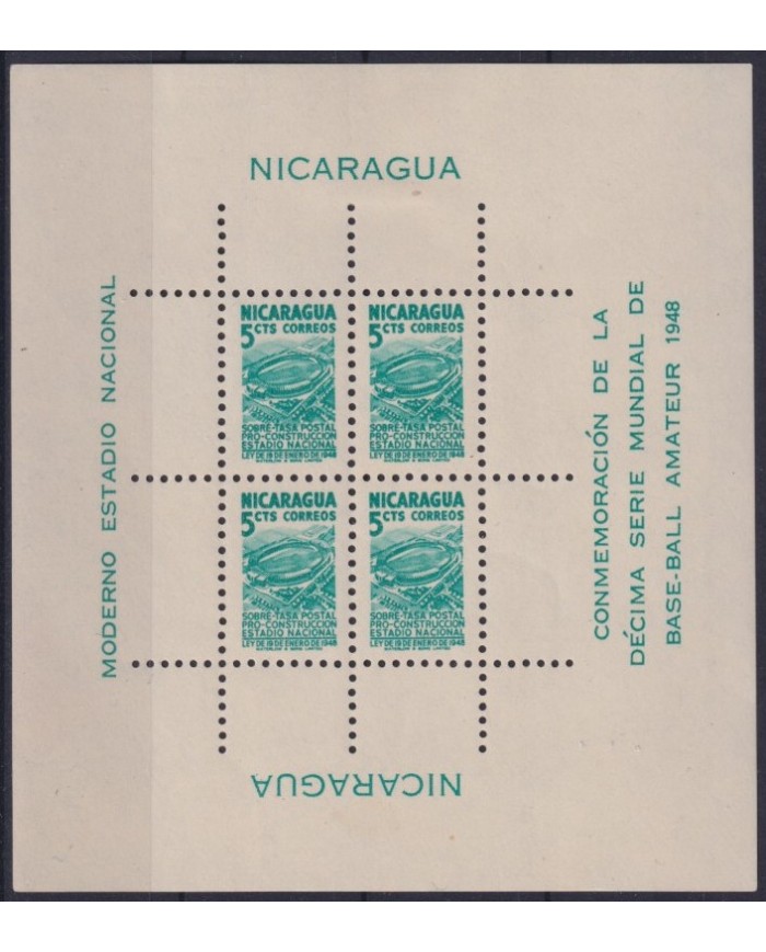F-EX41486 NICARAGUA MLH 1948 CHAMPIONSHIP OF BASEBALL.