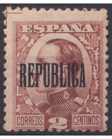 F-EX41423 ESPAÑA SPAIN 1931 2c “REPUBLICA” CALCADO AL REVERSO