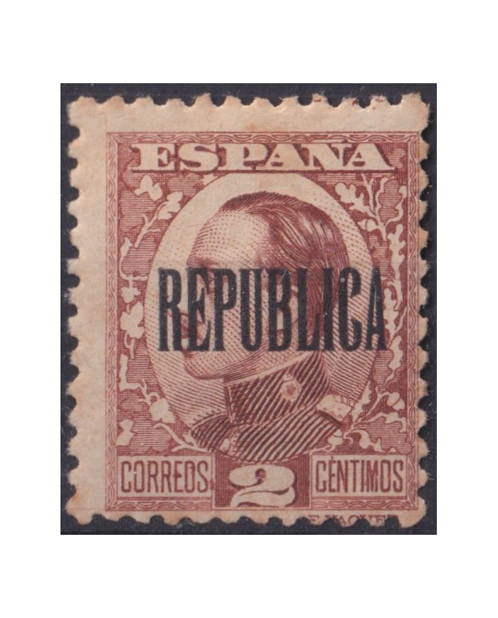 F-EX41424 ESPAÑA SPAIN 1931 2c “REPUBLICA” CALCADO AL REVERSO.