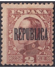 F-EX41424 ESPAÑA SPAIN 1931 2c “REPUBLICA” CALCADO AL REVERSO.
