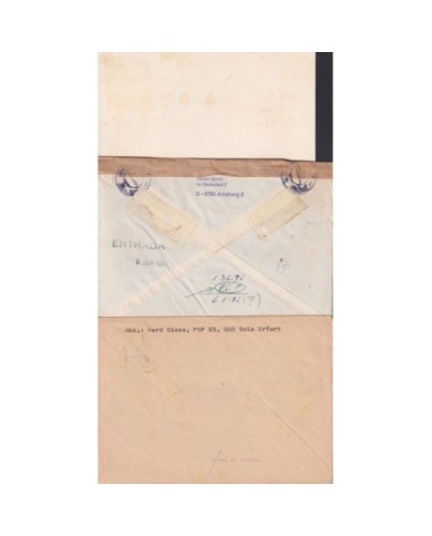 F-EX1912 ALEMANIA GERMANY DDR 10 SPECIAL CANCEL CHESS AJEDREZ.