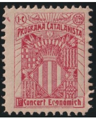 Z252 ESPAÑA SPAIN BARCELONA 1899 VIÑETA NACIONALISTA CATALANISTA CONCERT ECONOMICH.