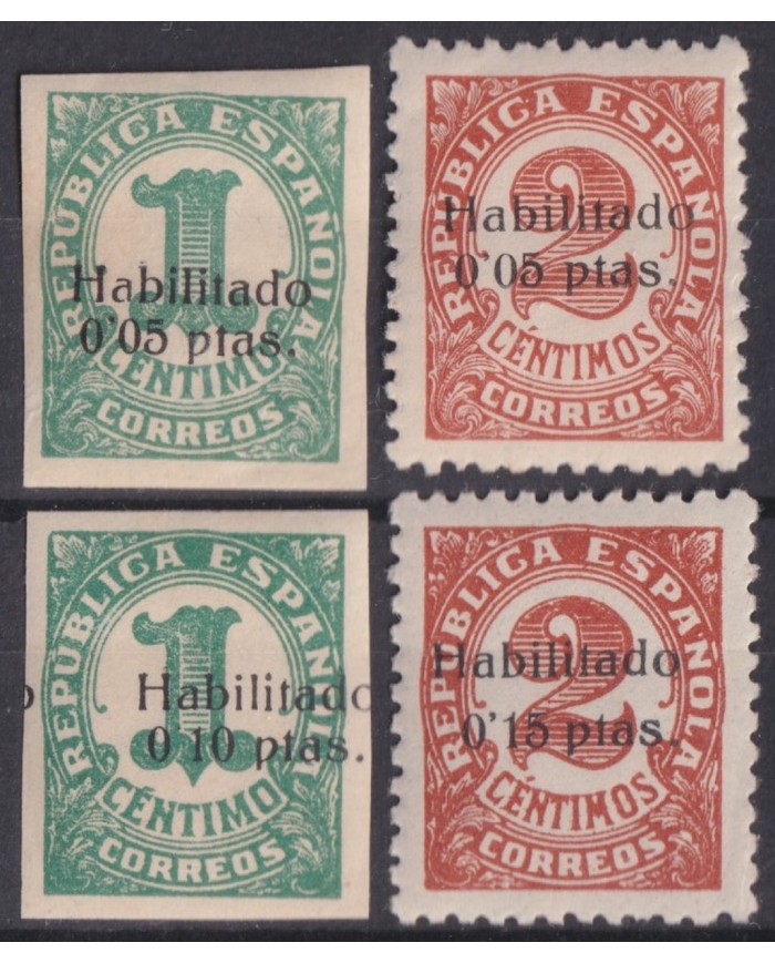 Z269 ESPAÑA SPAIN CIVIL WAR PATRIOTICOS 1938 1-4 BALEARES MH.
