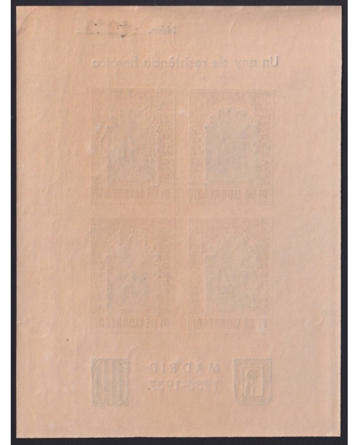 Z288 ESPAÑA SPAIN VIÑETAS 1937 CIVIL WAR CATALUÑA PI DE LLOBREGAT MADRID ORIGINAL GUM.