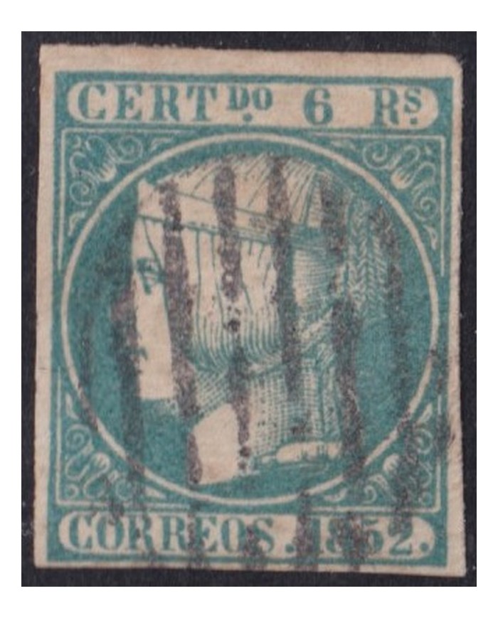 Z1 ESPAÑA SPAIN Ed.16 1852 6 REALES ISABEL II. ORIGINAL 100% GUARANTEE. 700€ Cat.