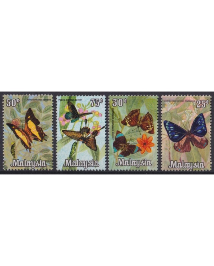 F-EX41461 MALAYSIA 1970 MNH BUTTERFLIES MARIPOSAS INSECTS ENTOMOLOGY.