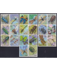 F-EX41504 JAPAN NIPPON 1986-87 MNH BUTTERFLIES BETTLE DRAGONFLY MARIPOSAS INSECTS ENTOMOLOGY.