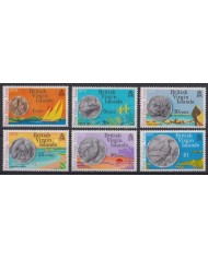 F-EX41571 BRITISH VIRGIN IS MNH 1973 NEW COINAGE ISSUE BIRD AVES SHIP BARCOS.