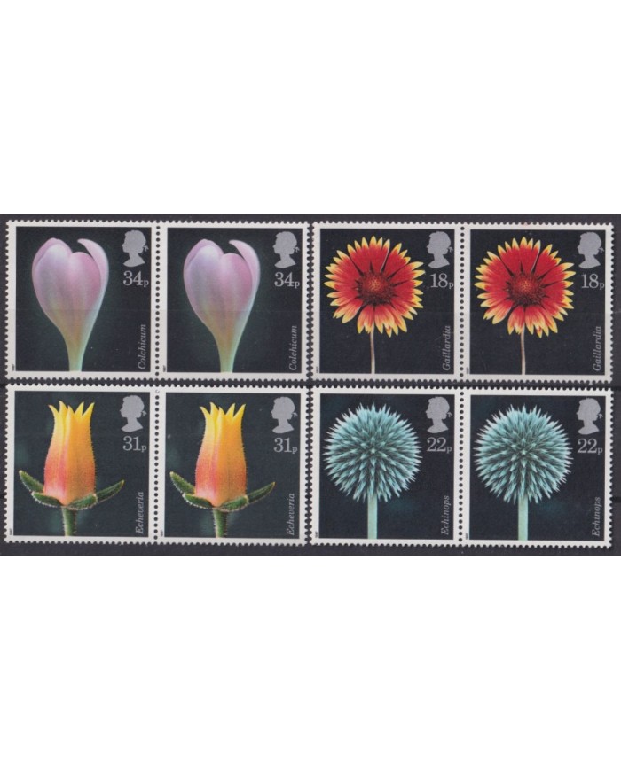 F-EX41752 UK ENGLAND UNITED KINGDOM MNH 1987 PAIR FLORES FLOWERS.