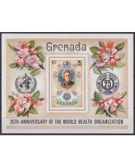 F-EX41644 GRENADA MNH 1973 25th ANNIV OMS HEALTH ORGANIZATION FLORES FLOWERS.