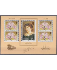 F-EX41717 JERSEY UK ENGLAND MNH 1986 LILIES MILLAIS ART PAINTING FLORES FLOWERS.