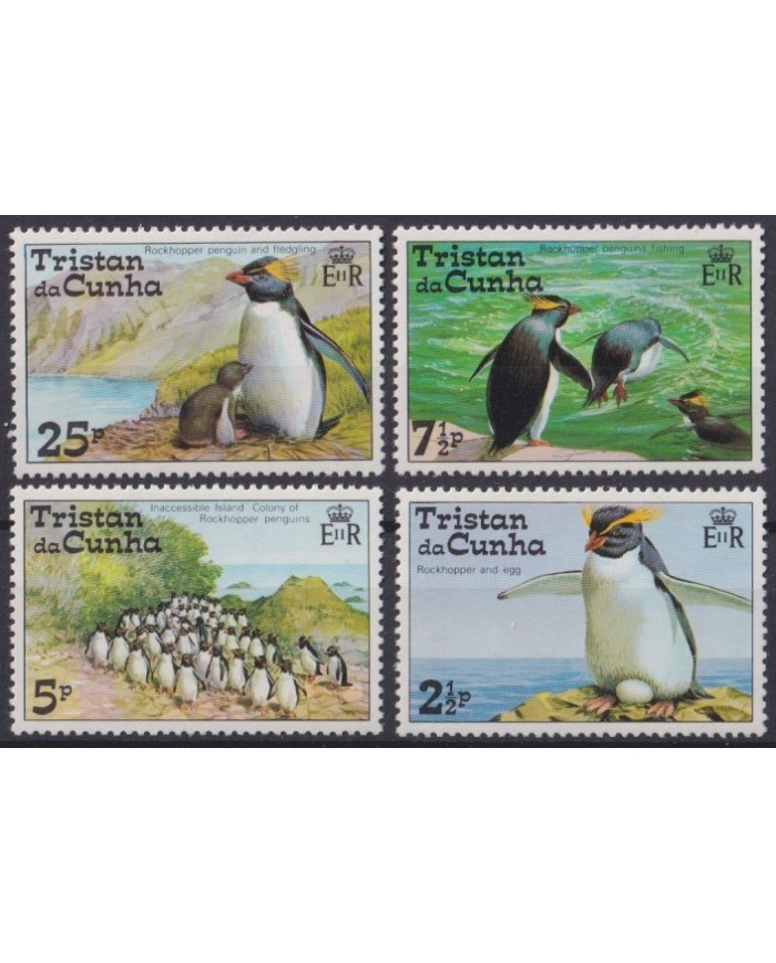 F-EX41576 TRISTAN DA CUNHA MNH 1974 BIRD AVES PAJAROS PENGUIN.