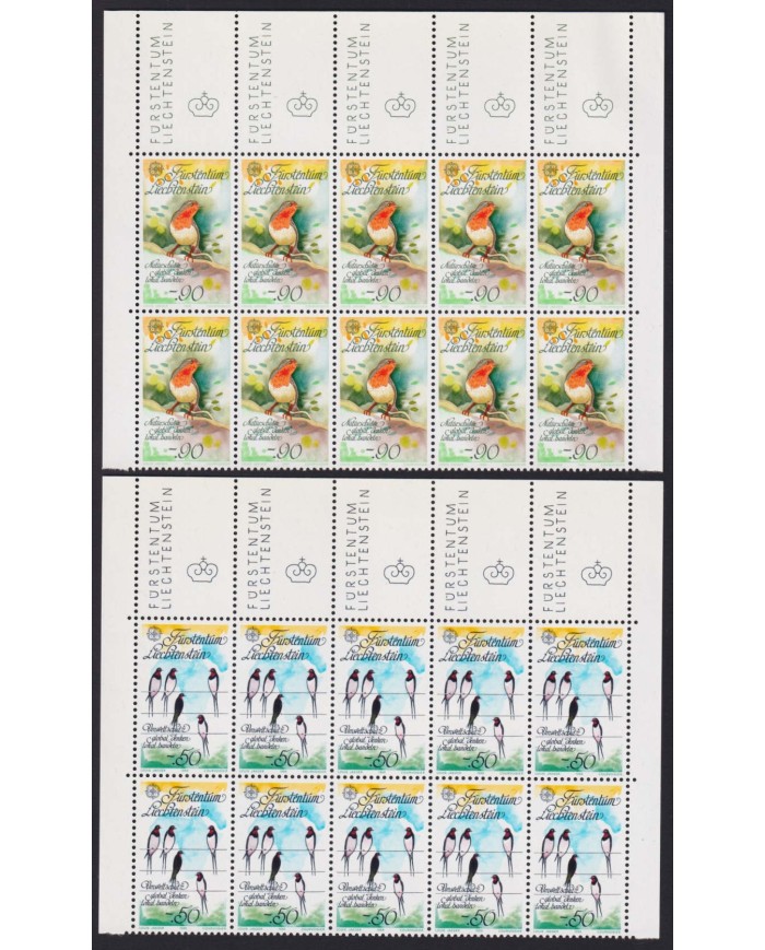 F-EX40629 LIECHTENSTEIN MNH 1986 BIRD AVES PAJAROS BLOCK 10.