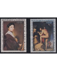 F-EX41526 DAHOMEY MNH 1967 ART PAINTING INGRES EDIPO & SPHINX AUTOPORTRAIT.