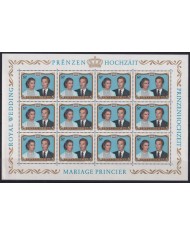 F-EX40507 LUXEMBURG MNH 1981 ROYAL WEDDING SPECIAL SHEET.
