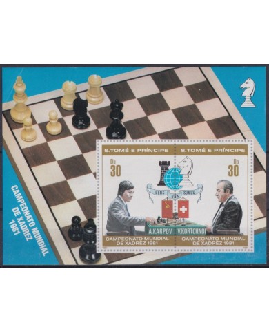 F-EX41758 SAO TOME I PRINCIPE MNH 1981 WORLD CHAMPIONSHIP OF CHESS KARPOV KORTCHNOI.