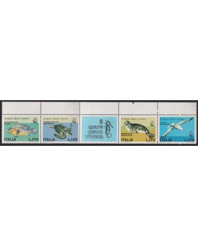 F-EX41625 ITALY MNH 1978 SEA WILDLIFE TURTLE BIRD FISH PHOCA.