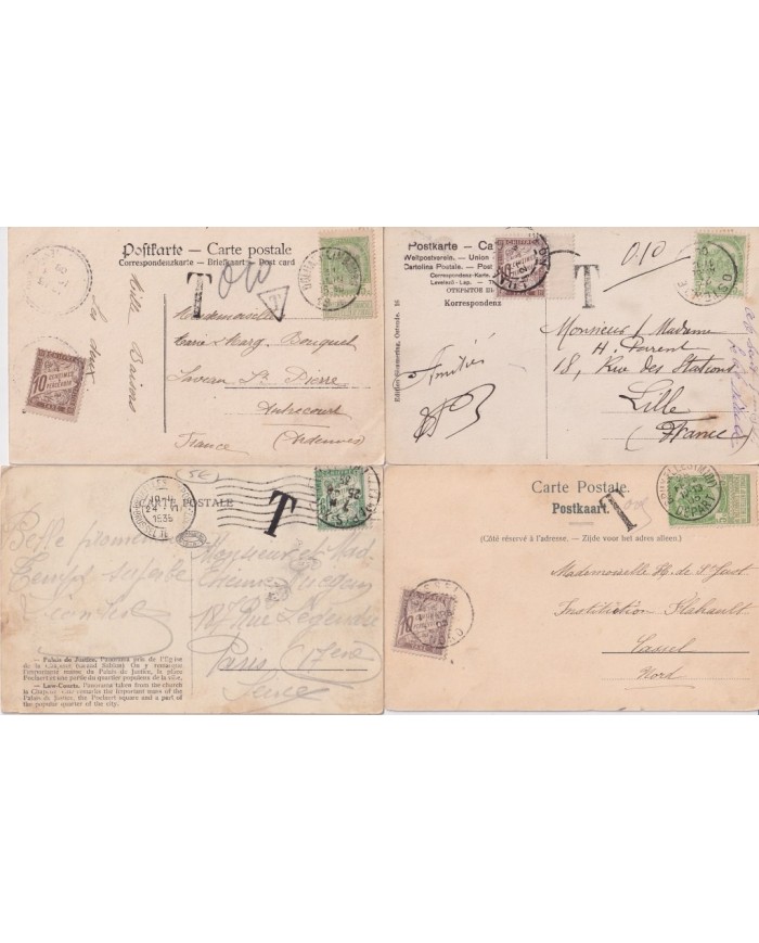 F-EX15950 FRANCE 6 POSTAGE DUE POSTCARD BELGIUM BELGIQUE BELGIE.