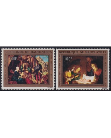 F-EX41656 UPPER VOLTA MNH 1972 CHRISTMAS NAVIDAD RELIGION ART PAINTING DURER DELA NOTTE.