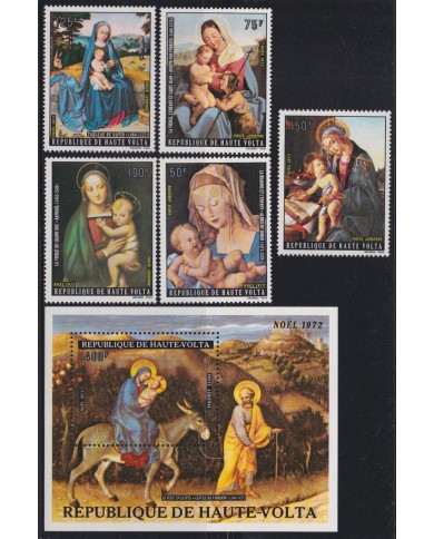 F-EX40495 UPPER VOLTA MNH 1972 CHRISTMAS NAVIDAD ART PAINTING RAPHAEL DURER.