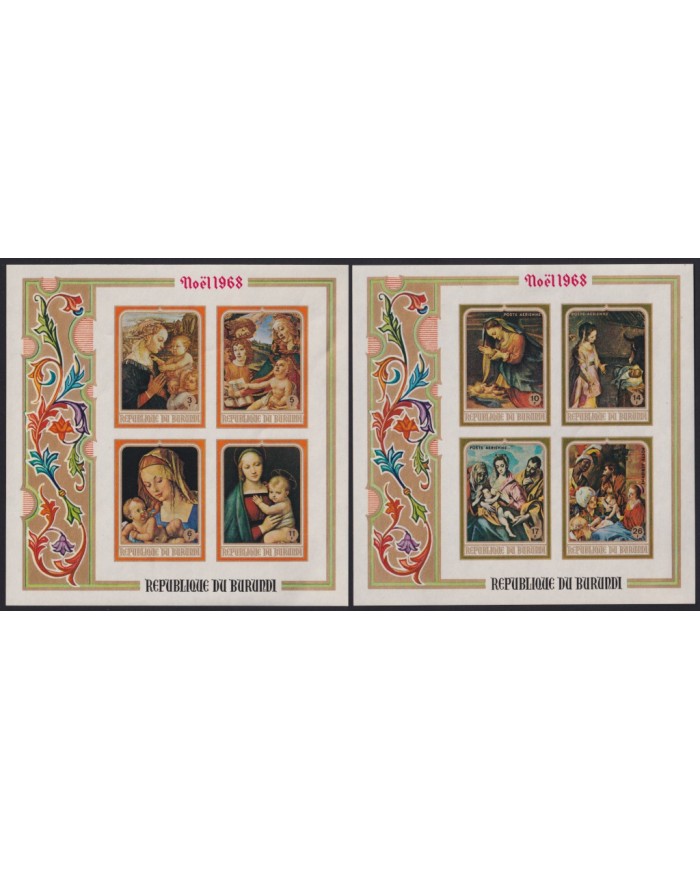 F-EX40482 BURUNDI MNH 1968 CHRISTMAS NAVIDAD GRECO  MAINO BAROCCIO ART PAINTING.