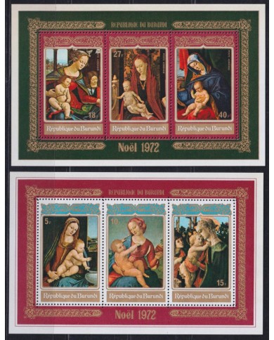 F-EX40497 BURUNDI MNH 1972 CHRISTMAS NAVIDAD ART PAINTING.